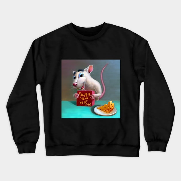 The Year of the Rat Crewneck Sweatshirt by OlegRum